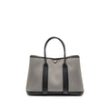 HERMES GARDEN PARTY 30 CANVAS / NEGONDA LEATHER GREY/ BLACK SHW