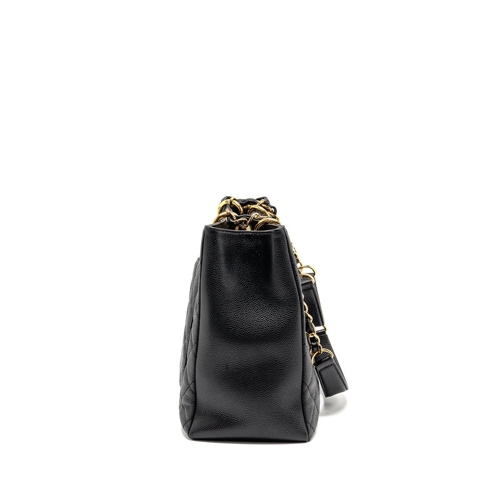 CHANEL GRAND SHOPPING TOTE BAG CAVIAR BLACK GHW