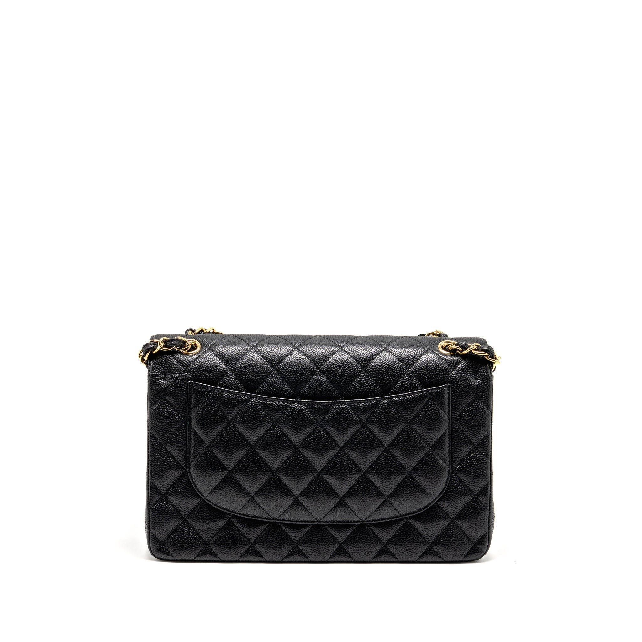 CHANEL JUMBO CLASSIC DOUBLE FLAP BAG CAVIAR BLACK GHW