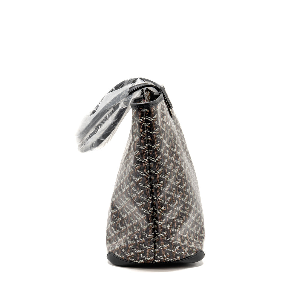 GOYARD ARTOIS MM HANDBAG GOYARDINE CANVAS/CALFSKIN BLACK SHW
