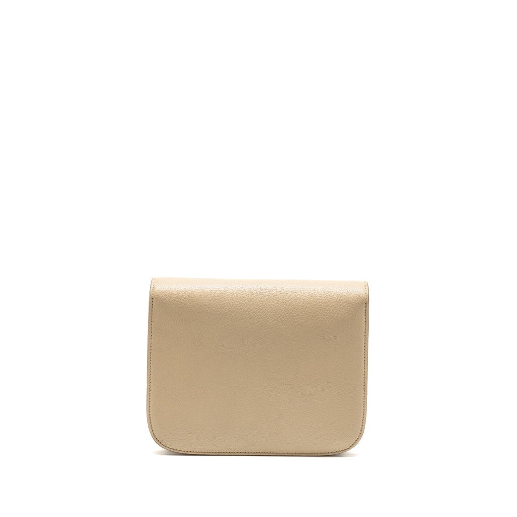 CELINE MEDIUM CLASSIC BOX BAG GOATSKIN BEIGE GHW