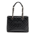 CHANEL GRAND SHOPPING TOTE CAVIAR BLACK SHW