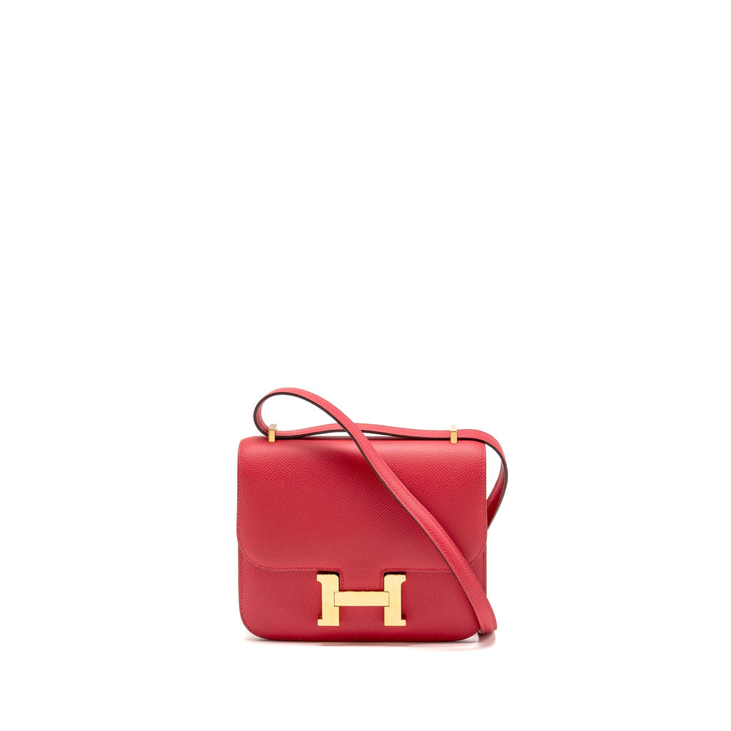 HERMES MINI CONSTANCE EPSOM ROSE EXTREME GHW