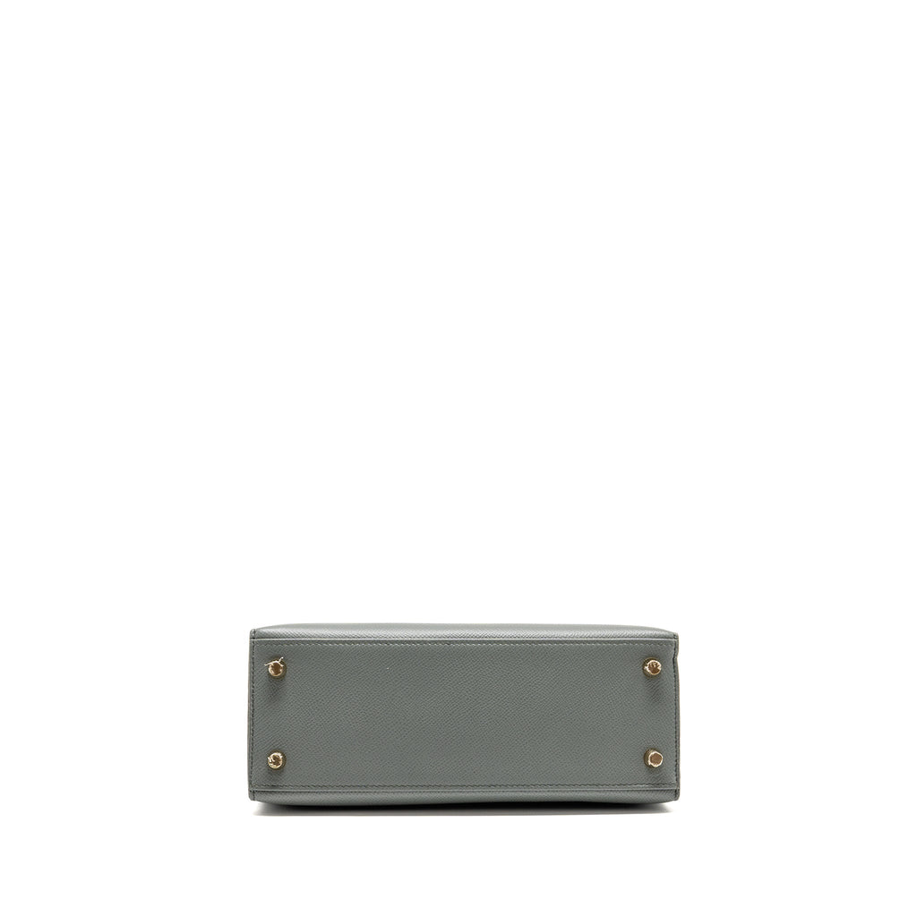 HERMES KELLY 25 EPSOM VERT AMANDE GHW