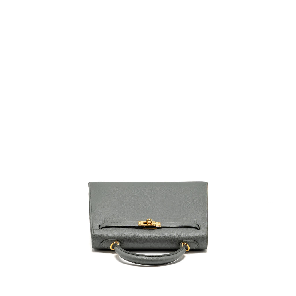 HERMES KELLY 25 EPSOM VERT AMANDE GHW