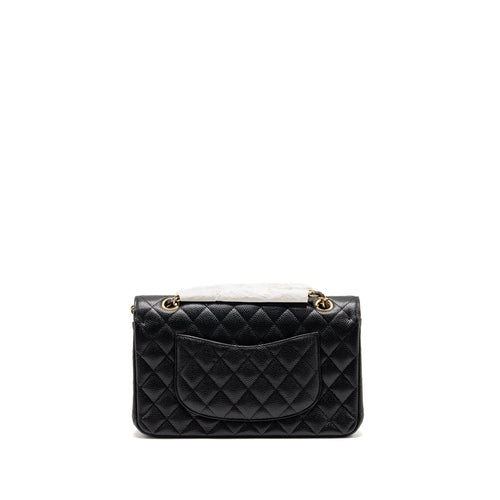 CHANEL MEDIUM CLASSIC DOUBLE FLAP BAG CAVIAR BLACK GHW