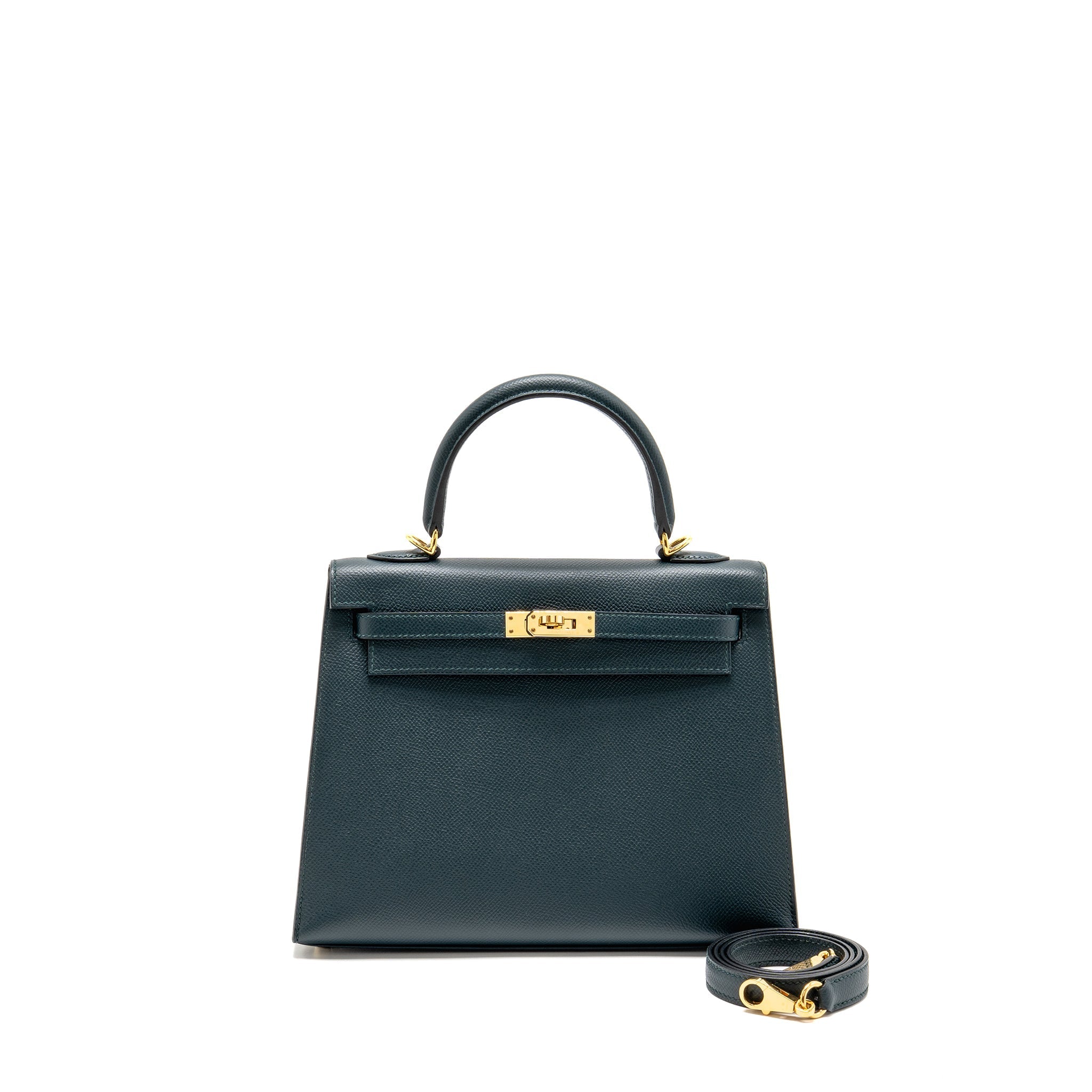 HERMES KELLY 25 EPSOM VERT CYPRESS GHW