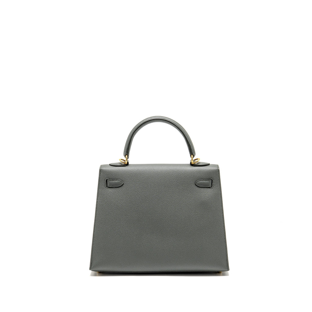 HERMES KELLY 25 EPSOM VERT AMANDE GHW