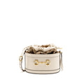 GUCCI HORSEBIT 1955 BUCKET BAG CALFSKIN/CANVAS BEIGE/WHITE GHW