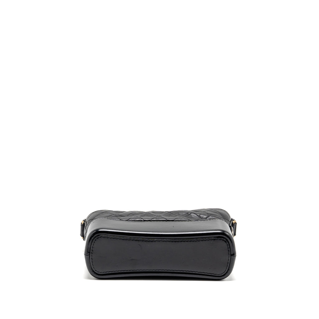 CHANEL NEW MEDIUM GABRIELLE HOBO BAG WITH TOP HANDLE CALFSKIN BLACK MULTICOLOUR HARDWARE