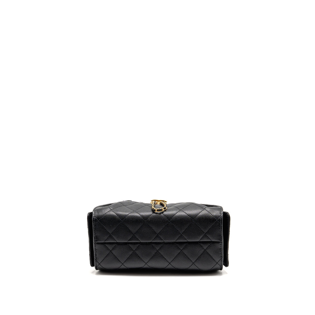 CHANEL MINI 25 BAG CAVIAR BLACK GHW (MICROCHIP)