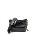 CHANEL NEW MEDIUM GABRIELLE HOBO BAG WITH TOP HANDLE CALFSKIN BLACK MULTICOLOUR HARDWARE