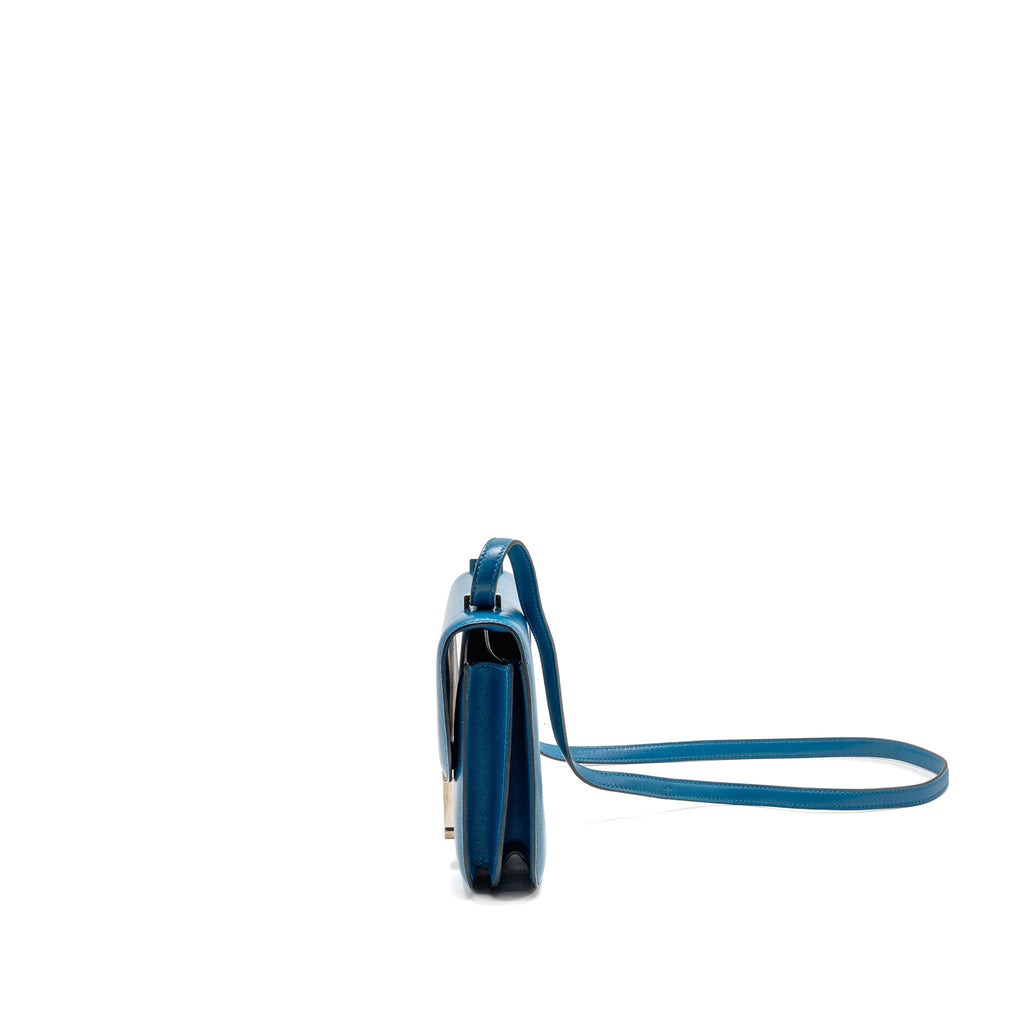 HERMES MINI CONSTANCE TADELAKT LEATHER BLUE IZMIR SHW