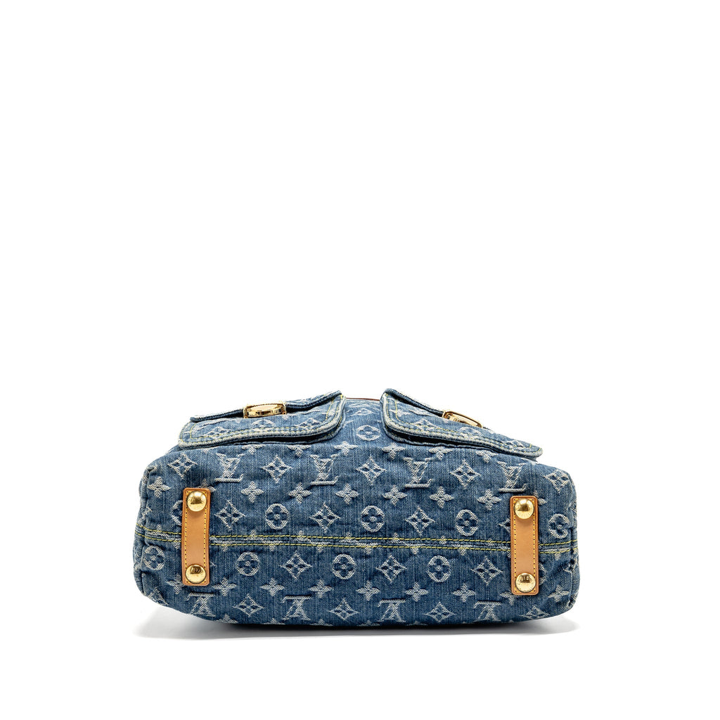 LOUIS VUITTON VINTAGE BAGGY GM SHOULDER BAG MONOGRAM DENIM GHW