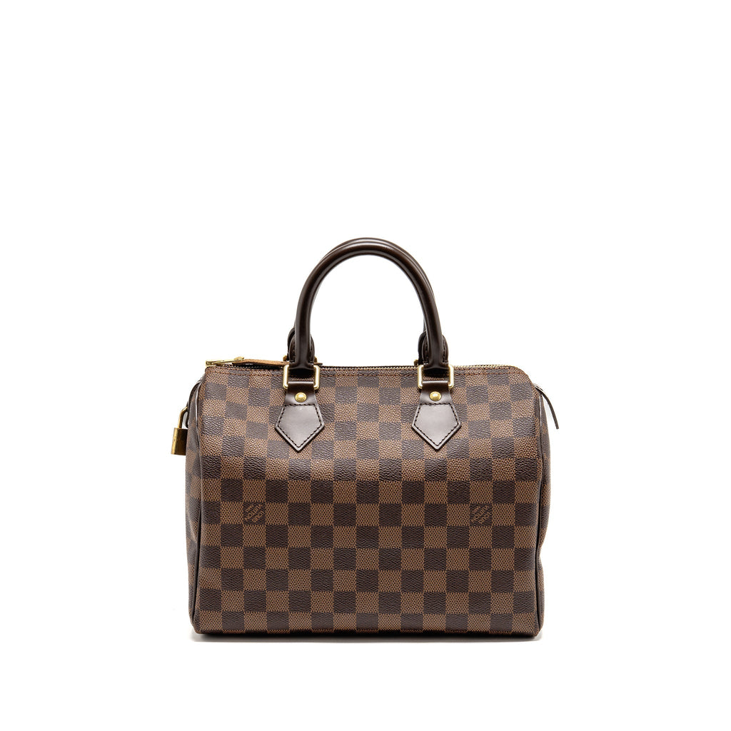 LOUIS VUITTON SPEEDY 25 DAMIER EBENE CANVAS GHW