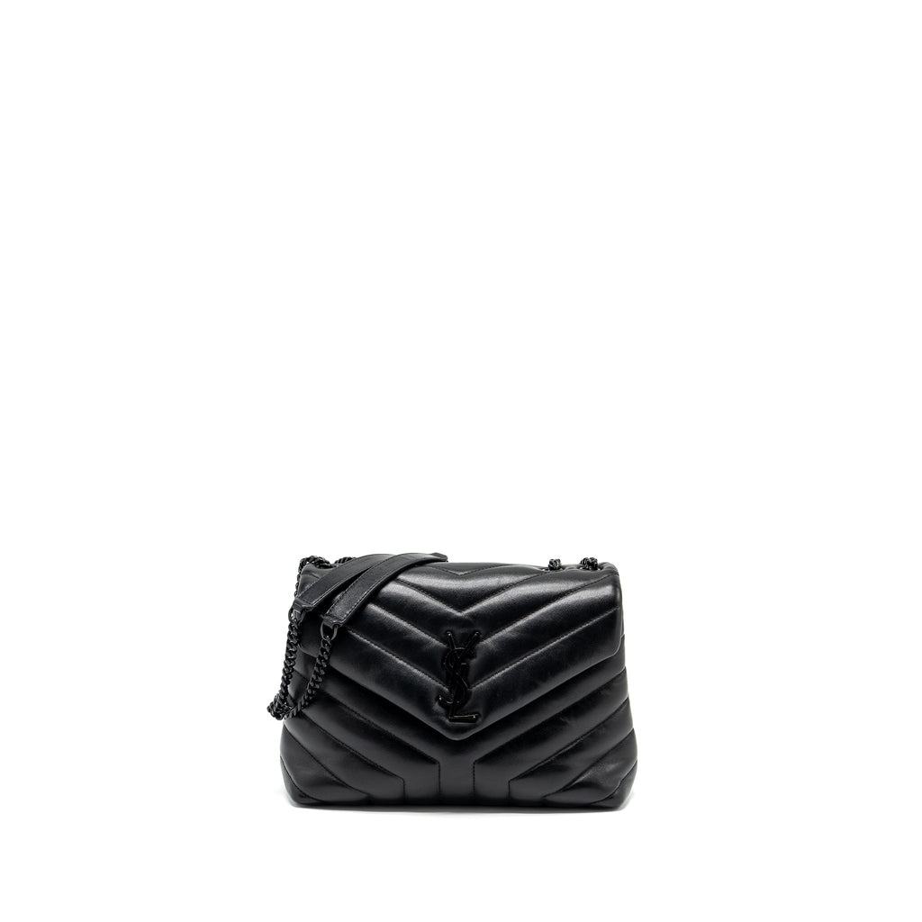 SAINT LAURENT/YSL SMALL LOULOU BAG CALFSKIN SO BLACK