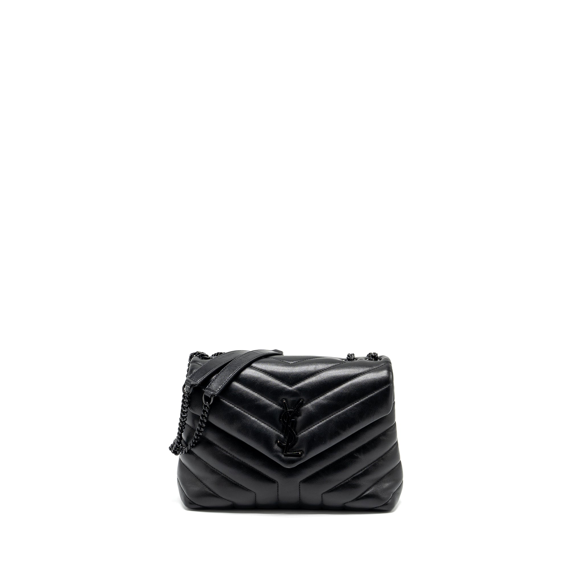 SAINT LAURENT/YSL SMALL LOULOU BAG CALFSKIN SO BLACK