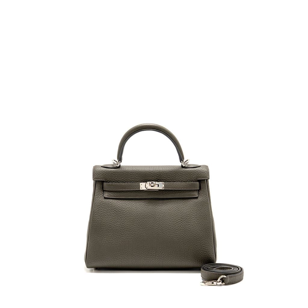 HERMES KELLY 25 TOGO C6 VERT DE GRIS SHW