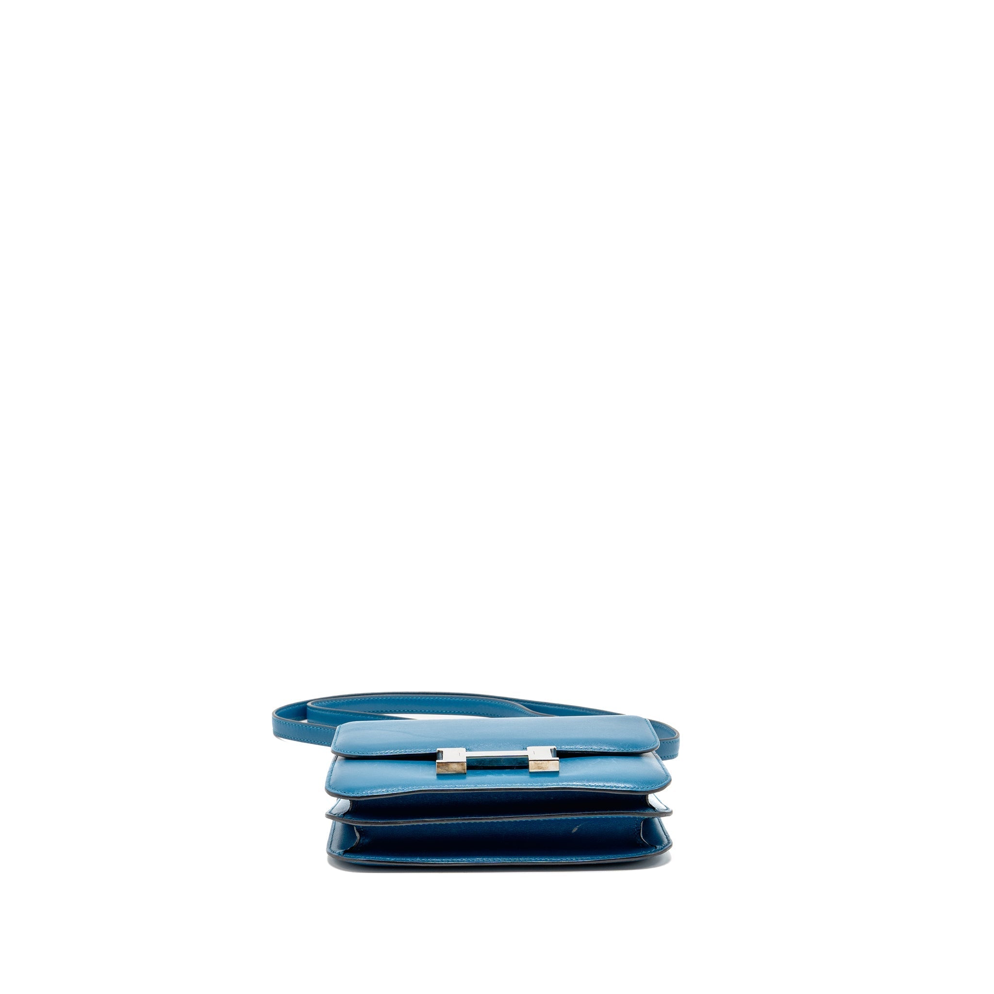 HERMES MINI CONSTANCE TADELAKT LEATHER BLUE IZMIR SHW