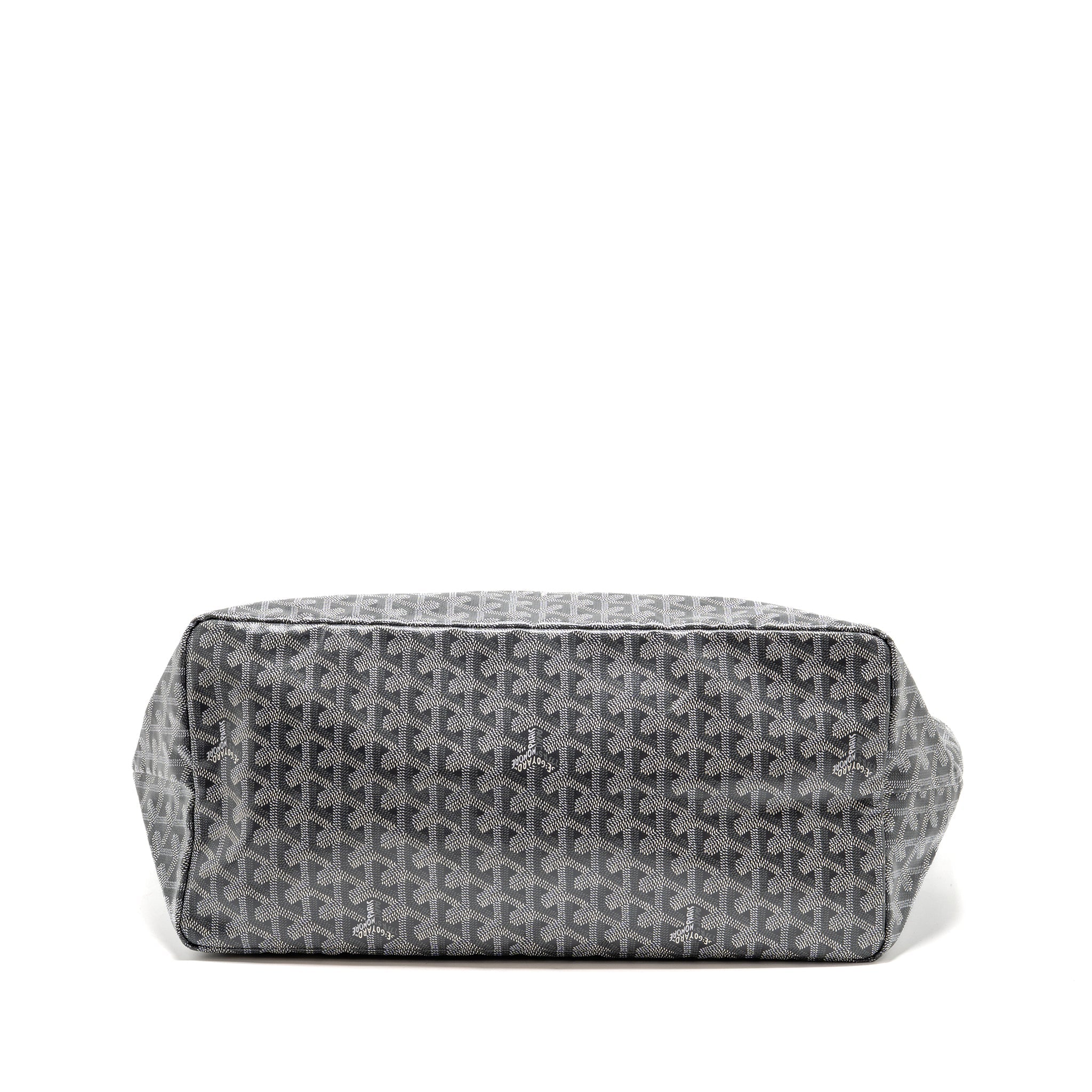 GOYARD SAINT LOUIS GM TOTE BAG GOYARDINE CANVAS / LEATHER GREY