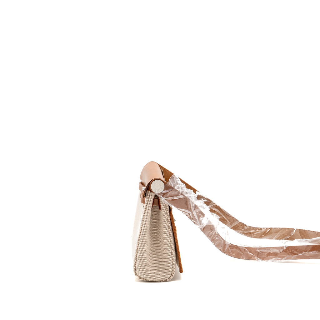 HERMES HERBAG MINI CANVAS/COWHIDE BEIGE/FAUVE SHW