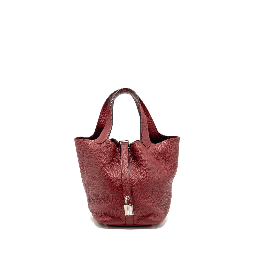 HERMES PICOTIN 18 LOCK BAG CLEMENCE K1 ROUGE GRENAT SHW