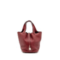 HERMES PICOTIN 18 LOCK BAG CLEMENCE K1 ROUGE GRENAT SHW