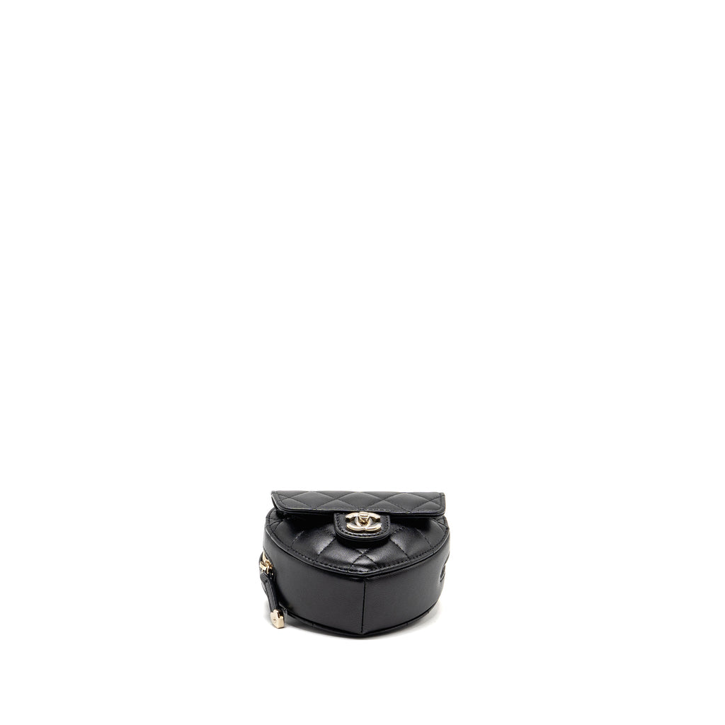 CHANEL 22S HEART BELT BAG LAMBSKIN BLACK LGHW