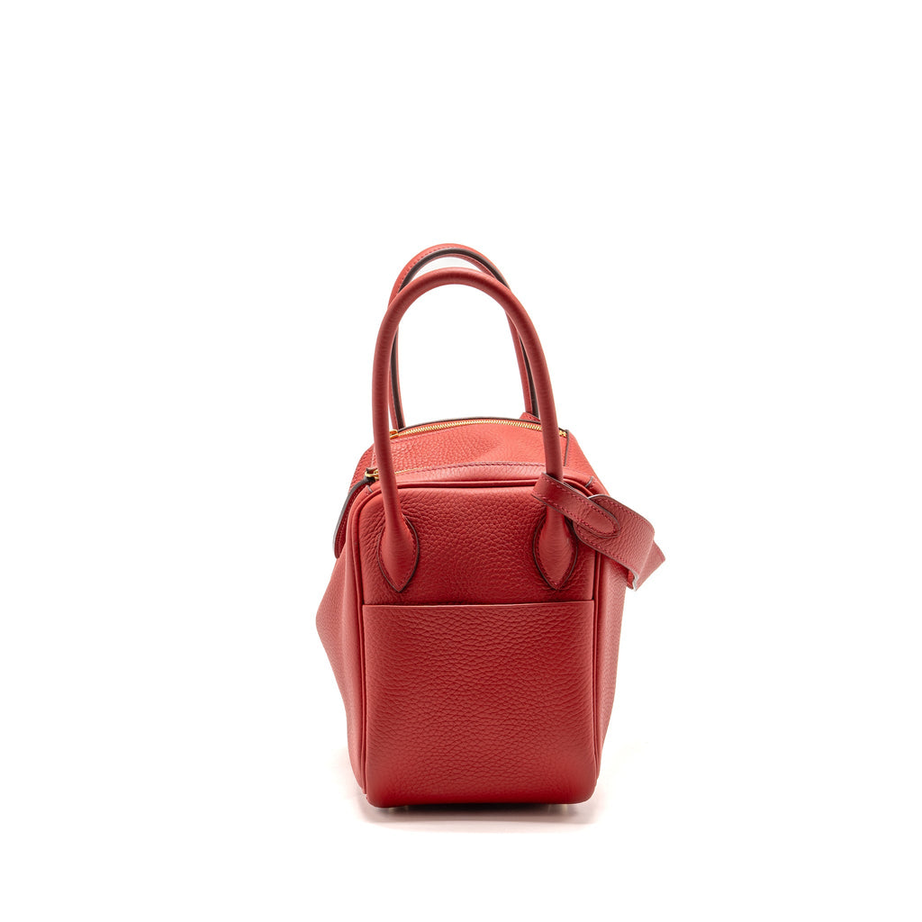 HERMES LINDY 26 CLEMENCE ROUGE CASAQUE GHW