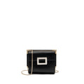 ROGER VIVIER MISS VIV MINI BAG SATIN BLACK LGHW