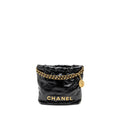 CHANEL MINI 22 BAG SHINY CALFSKIN BLACK GHW (MICROCHIP)