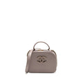CHANEL COCO CURVE VANITY BAG WITH TOP HANDLE CALFSKIN GREY GHW
