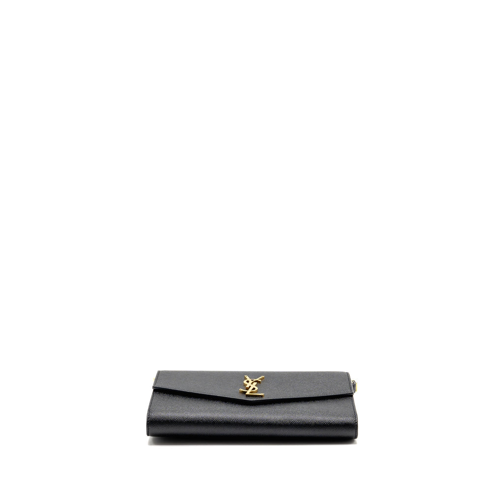 SAINT LAURENT/YSL MINI UPTOWN CROSSBODY BAG CALFSKIN BLACK GHW