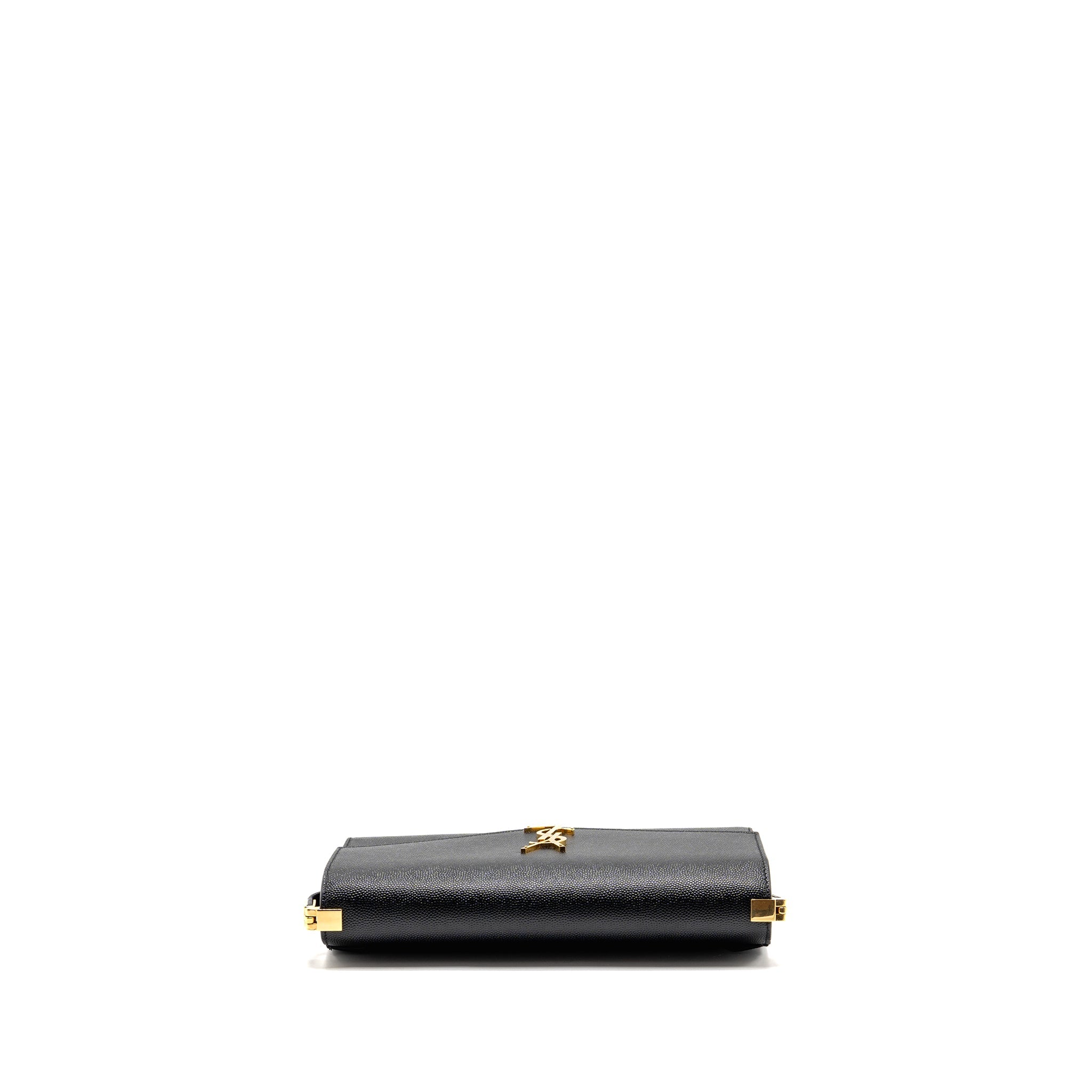 SAINT LAURENT/YSL MINI UPTOWN CROSSBODY BAG CALFSKIN BLACK GHW