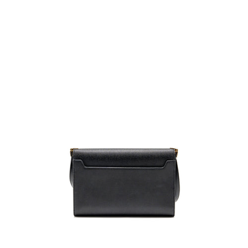 SAINT LAURENT/YSL MINI UPTOWN CROSSBODY BAG CALFSKIN BLACK GHW