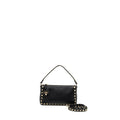 VALENTINO ROCKSTUD SMALL TOP HANDLE SHOULDER BAG CALFSKIN BLACK LGHW