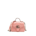 GUCCI GG MARMONT MINI TOP HANDLE BAG CALFSKIN PINK SHW