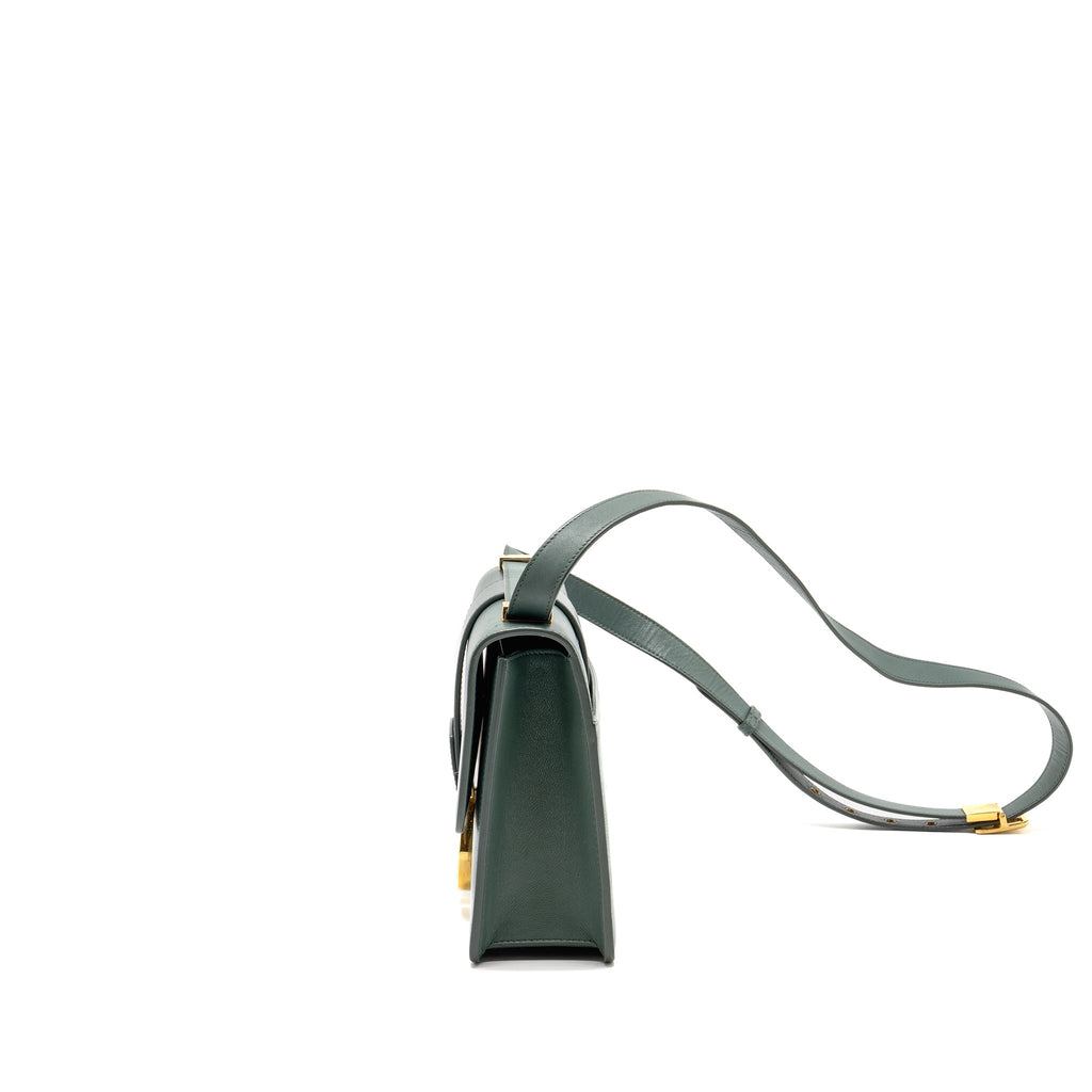 DIOR 30 MONTAIGNE MEDIUM FLAP BAG CALFSKIN GREEN GHW