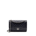 CHANEL JUMBO CLASSIC DOUBLE FLAP BAG CAVIAR DARK BLUE SHW