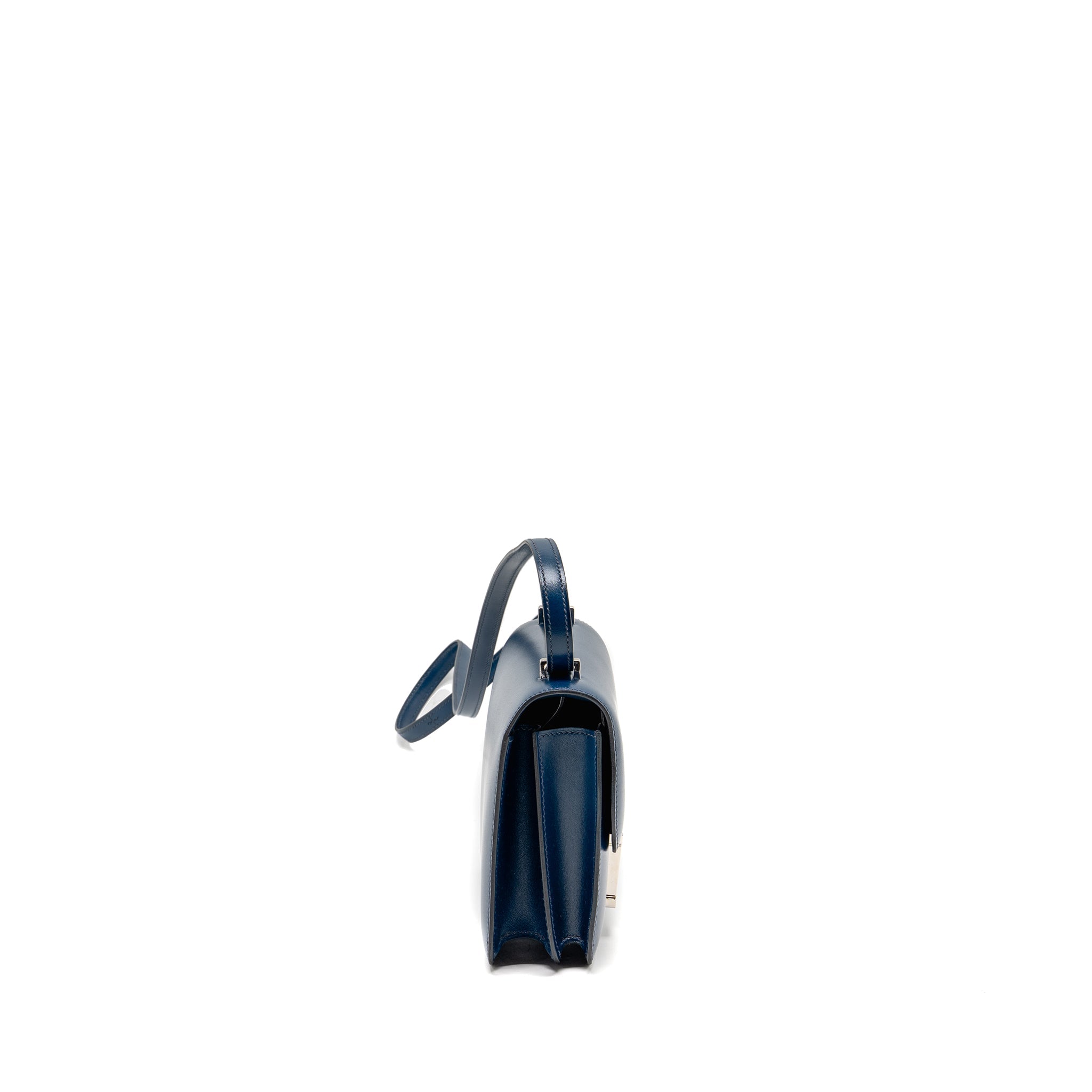 HERMES MINI CONSTANCE BOX LEATHER BLUE DE PERUSES SHW
