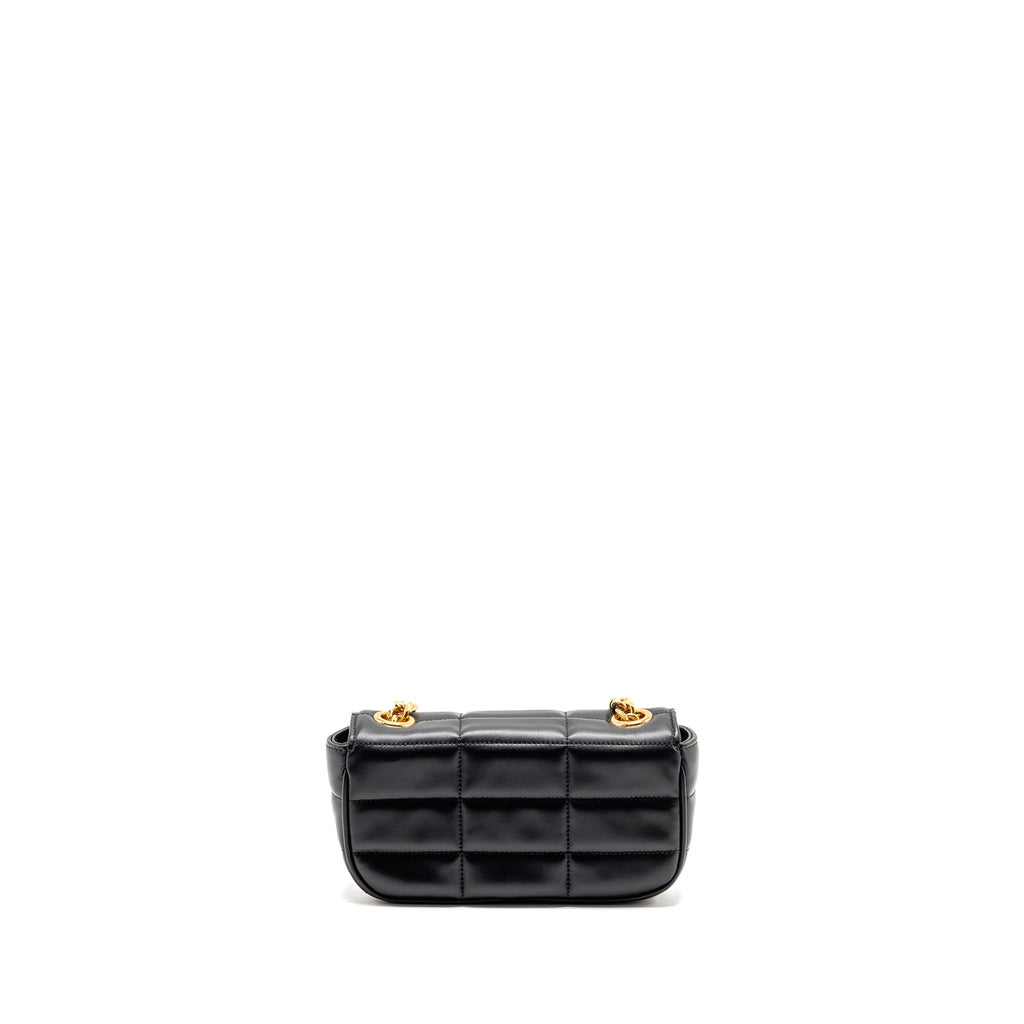 CELINE MATELASSE MINI CHAIN SHOULDER BAG CALFSKIN BLACK GHW