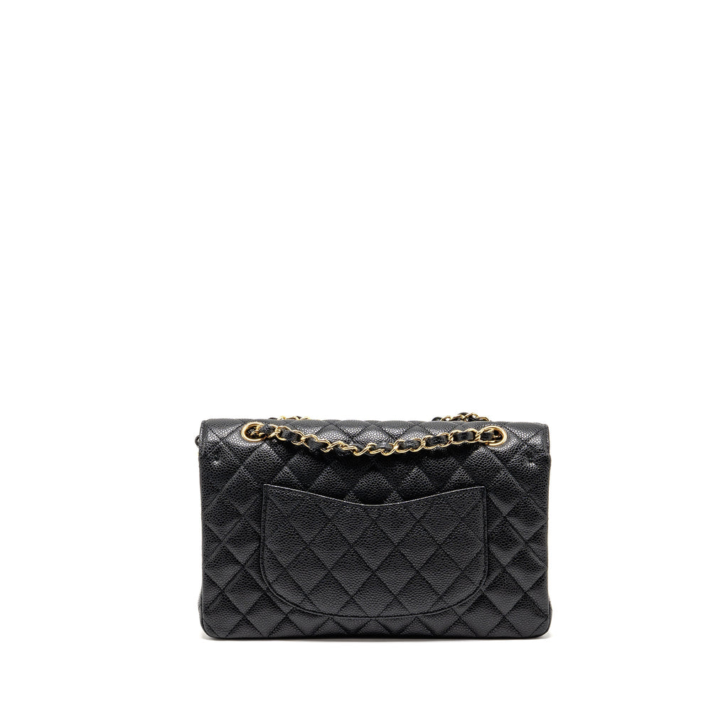 CHANEL MEDIUM CLASSIC DOUBLE FLAP BAG CAVIAR BLACK GHW