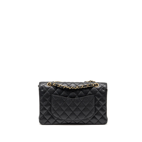 CHANEL MEDIUM CLASSIC DOUBLE FLAP BAG CAVIAR BLACK GHW