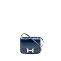 HERMES MINI CONSTANCE BOX LEATHER BLUE DE PERUSES SHW