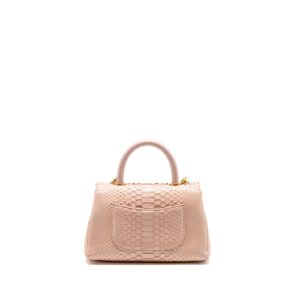 CHANEL SMALL COCO HANDLE PYTHON LIGHT PINK GHW