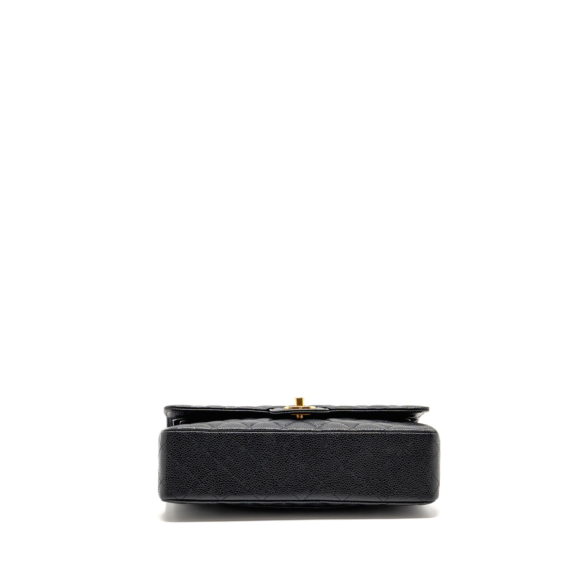 CHANEL MEDIUM CLASSIC DOUBLE FLAP BAG CAVIAR BLACK GHW