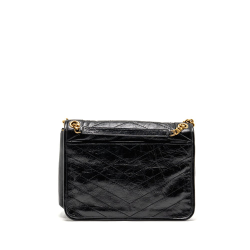 SAINT LAURENT/YSL MEDIUM NIKI CHAIN BAG VINTAGE CALFSKIN BLACK GHW