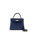 HERMES KELLY 25 TOGO BLEU SAPHIR GHW