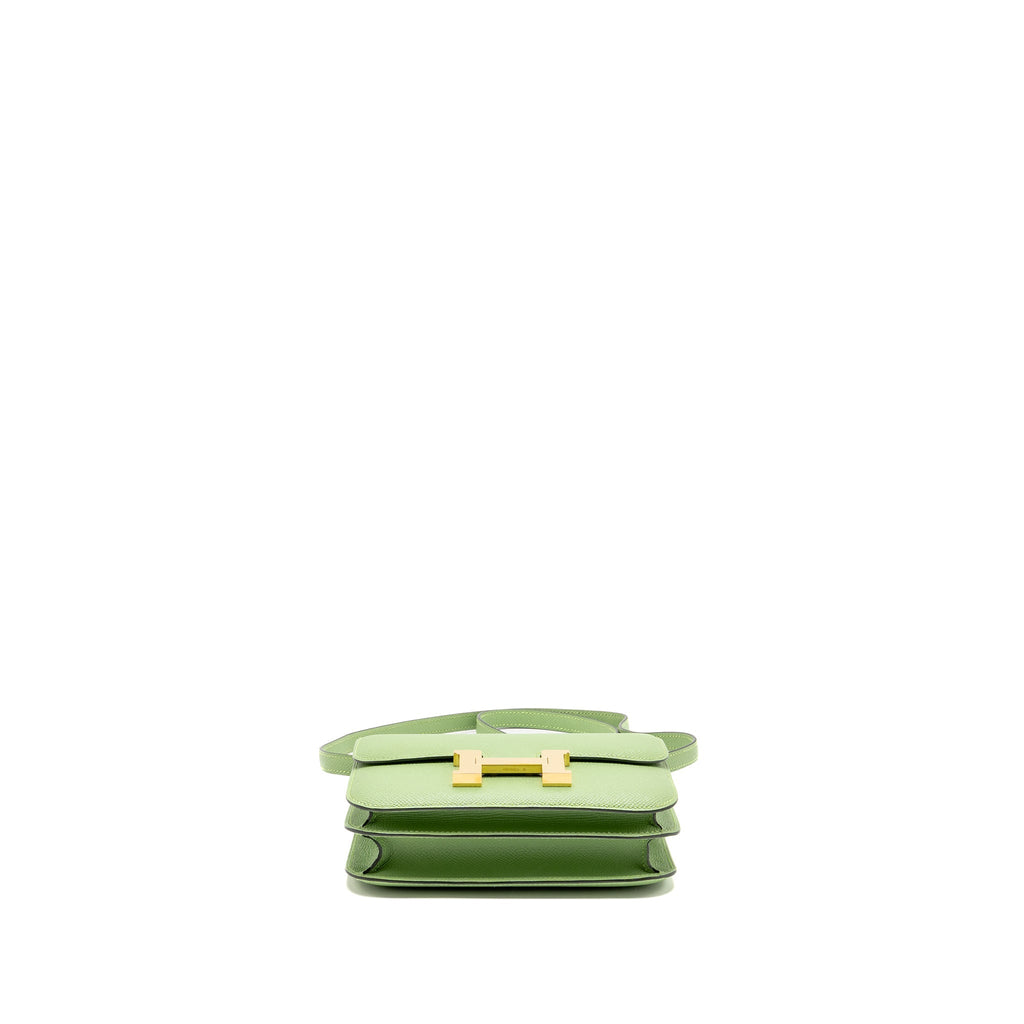 HERMES MINI CONSTANCE EPSOM VERT CRIQUET GHW