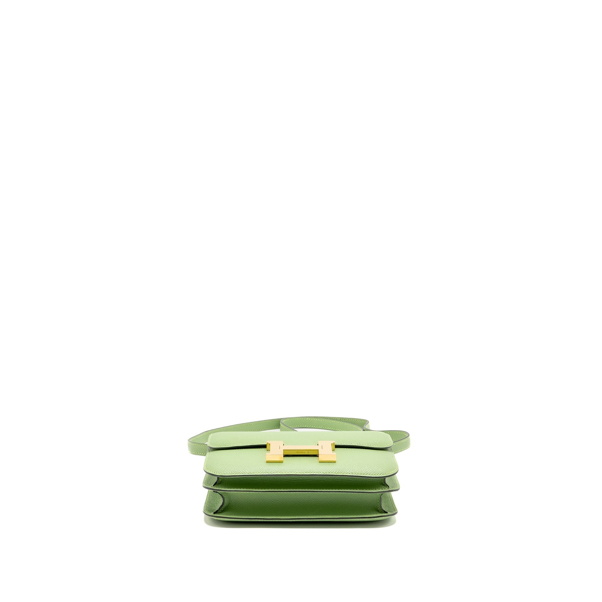HERMES MINI CONSTANCE EPSOM VERT CRIQUET GHW